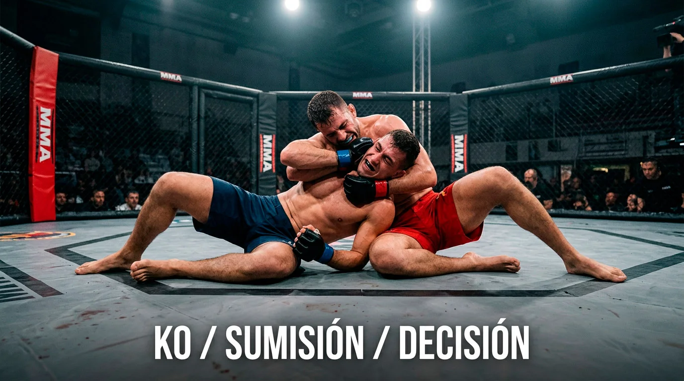 Tipos de apuestas UFC: distribución de resultados por método de victoria en el octágono